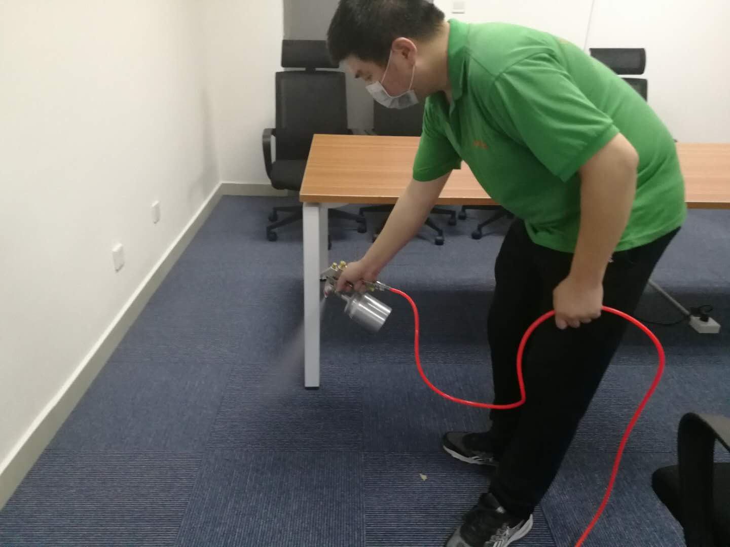 【格安瑞環(huán)保】寶安機場物流大廈A座辦公室裝修污染治理案例